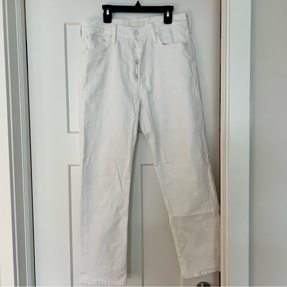 MOTHER Straight Leg Jeans White Classic Style